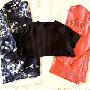 Girls Shirts Bundle of 3, Size Large 10-12, Cat & Jack and Art Class, Excellent!